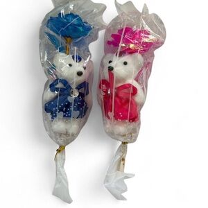 Cute Bear Plush  Teddy Bear Set — Pink & Blue